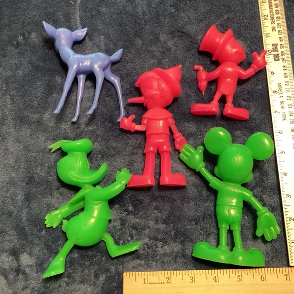 Disney Vintage Collectibles Figures-Louis Marx & Co-Collection of 5-1970‘s. - Picture 2 of 14